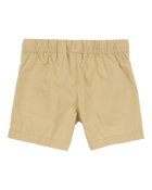 Toddler Pull-On Poplin Shorts - Khaki, image 4 of 6 slides