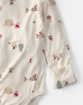 Baby 2-Piece North Pole PurelySoft&trade; Long-Sleeve Bodysuit & Pant Set - Cream, 