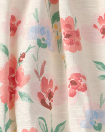 Girls Floral Skort - Cream, 