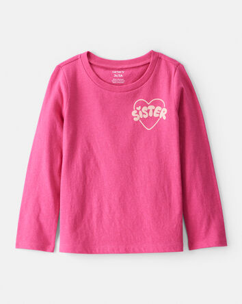 Tout-petit fille - T-shirt imprimé à manches longues - Rose, 