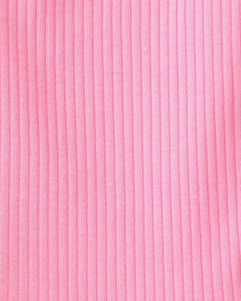 B&eacute;b&eacute; fille - Ensemble 3 pi&egrave;ces haut sans manches en chambray &agrave; motif de cerises, cache-couche et short - Rose/Bleu, image 4 sur 5 diapositives