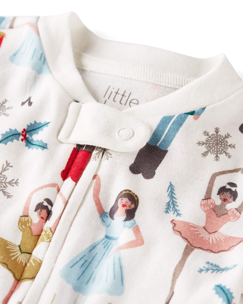 Baby Organic Cotton Holiday Nutcracker sleeper pyjamas, image 2 of 4 slides
