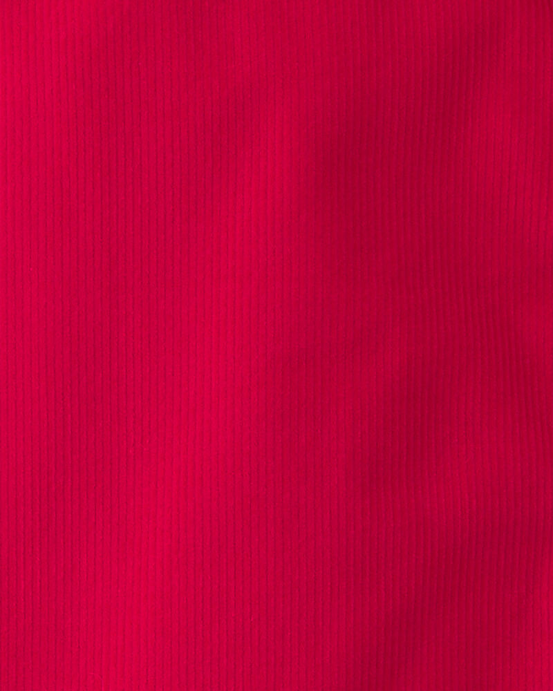 Gar&ccedil;ons - Chemise boutonn&eacute;e en velours c&ocirc;tel&eacute; - Rouge, image 2 sur 2 diapositives