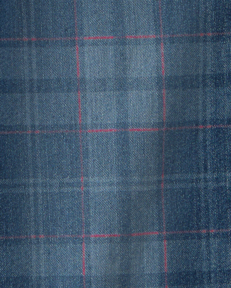Girls Jean &agrave; jambe large en denim &agrave; carreaux &ndash; lavage moyen, image 3 of 4 slides