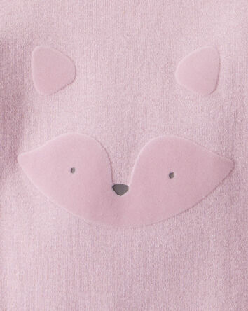 Baby Girl 4-Pack Koala Print Cotton Long-Sleeve Multipack Bodysuits - Purple/White/Pink, 