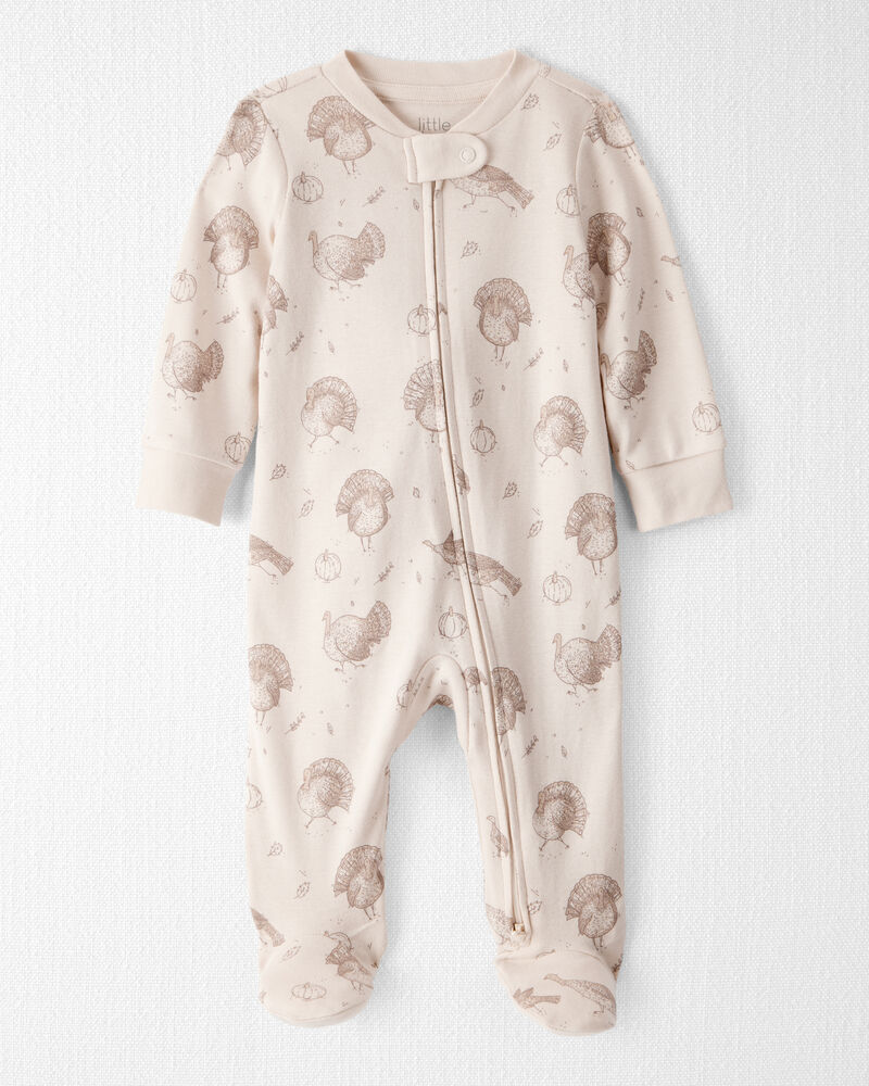 Bébé - Grenouillère en coton biologique à motifs de bosquet d’automne, image 1 sur 5 diapositives