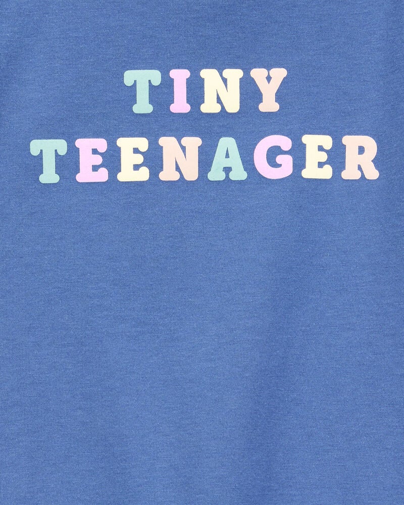 Toddler Tiny Teenager Short-Sleeve Graphic Tee - Blue, image 2 of 2 slides