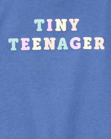 Toddler Tiny Teenager Short-Sleeve Graphic Tee - Blue, 