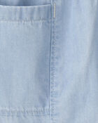 Toddler Girl Chambray Shorts - Blue, image 4 of 5 slides