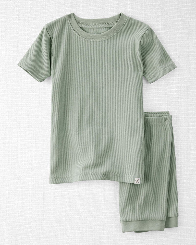 Toddler Organic Cotton Pyjama Set in Green, image 1 of 3 slides