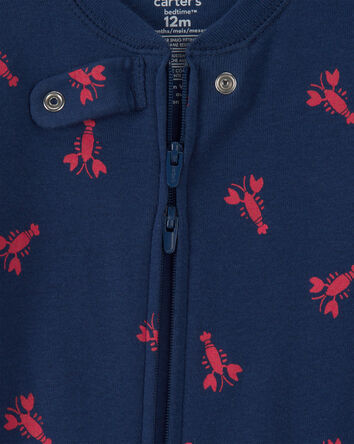 B&eacute;b&eacute; gar&ccedil;on - Pyjama ajust&eacute; 1 pi&egrave;ce en 100 % coton, homard - Bleu, 