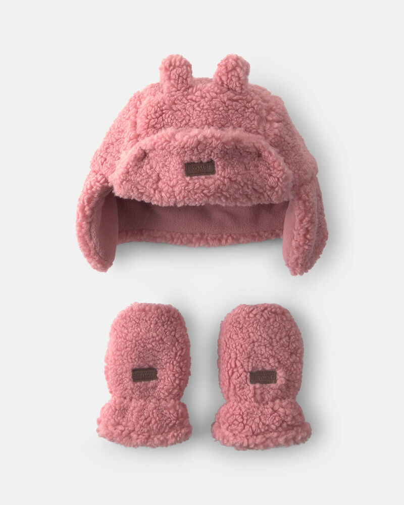 Baby Girl Kombi Mont Blanc Hat Set - Rose, image 1 of 1 slides