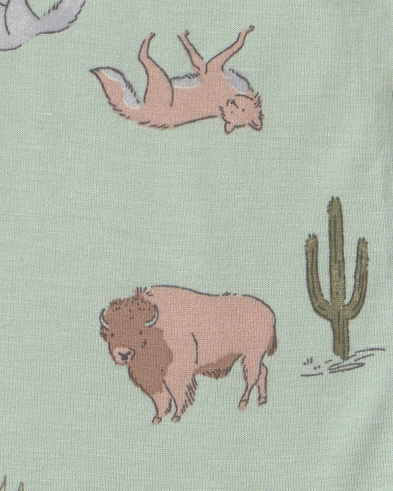 B&eacute;b&eacute; gar&ccedil;on - Pyjama ajust&eacute; 1 pi&egrave;ce PurelySoft &agrave; d&rsquo;animaux - Vert, image 7 sur 7 diapositives