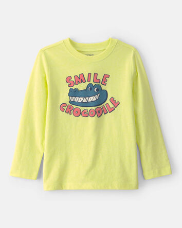 Toddler Boy Crocodile Long-Sleeve Graphic Tee - Yellow, 
