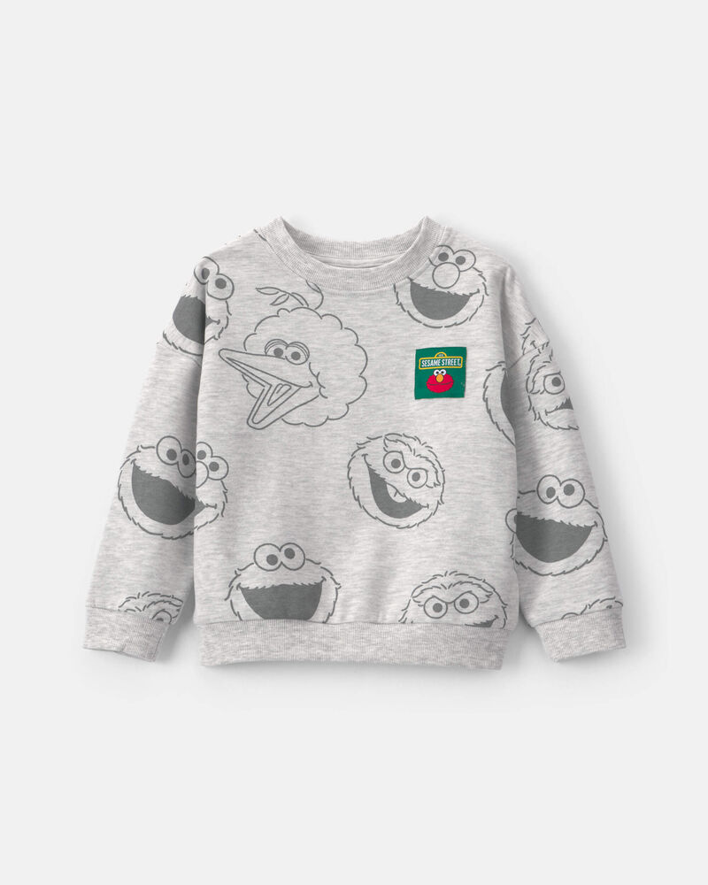 Toddler Sesame Street Big Bird Pullover Sweatshirt - Grey, image 1 of 2 slides