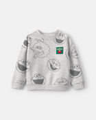 Toddler Sesame Street Big Bird Pullover Sweatshirt - Grey, image 1 of 2 slides