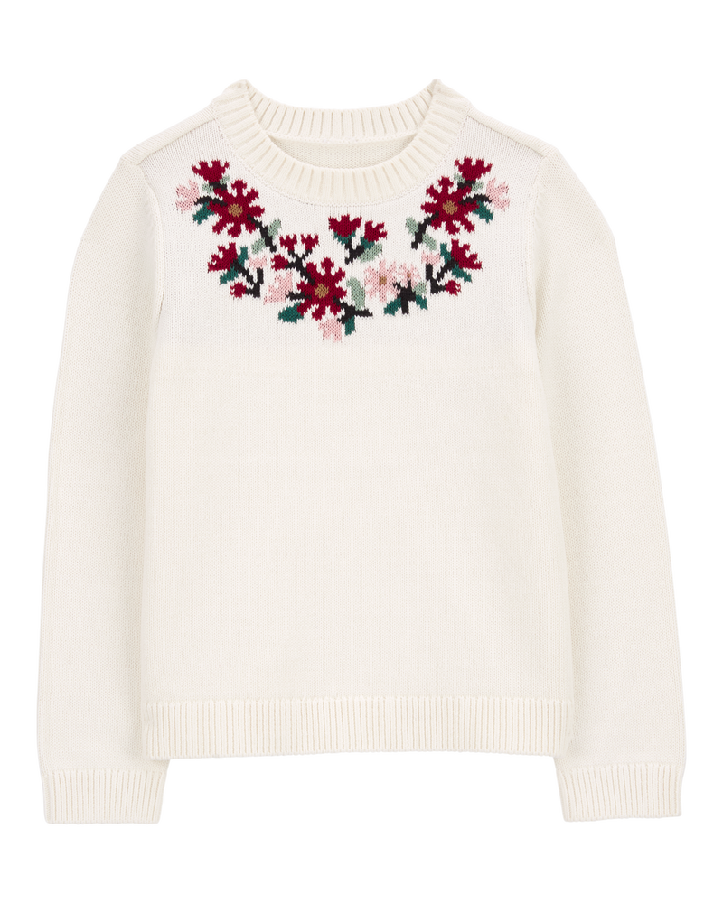 Ivory cotton sweater clearance