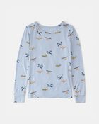 Gar&ccedil;ons - Ensemble 2 pi&egrave;ces pyjama PurelySoft &agrave; fermeture &agrave; glissi&egrave;re 2 sens, avion - Bleu, image 3 sur 5 diapositives