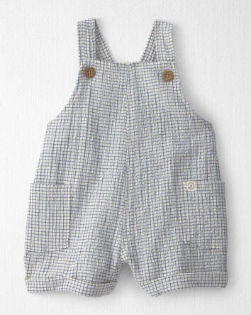 Baby Organic Cotton Seersucker Gauze Shortalls, 
