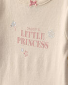 Baby Girl 2-Piece 'Daddy's Little Princess' Long-Sleeve Bodysuit & Tulle Pant Set - Pink/Cream, image 3 of 4 slides