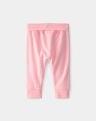 Baby Girl Terry Pants - Pink, image 2 of 4 slides