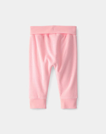 Baby Girl Terry Pants - Pink, 