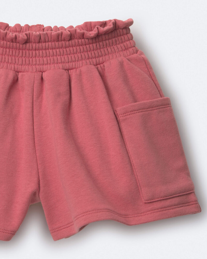 Toddler Girl Swing Short with Pockets - Burgundy, image 7 of 7 slides