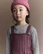 Toddler Girl Pleated Overalls - Mauve, image 4 of 6 slides
