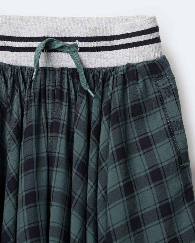 Toddler Girl Avenue Twirl™ Midi Skirt in Plaid - Green/Black, image 7 of 7 slides