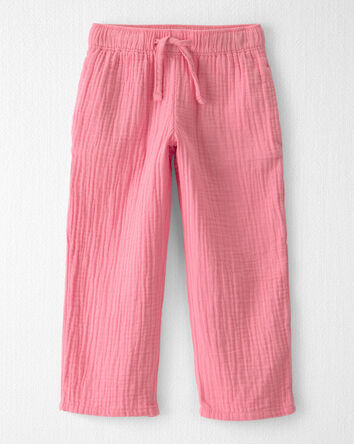 Toddler Girl Organic Cotton Gauze Pants, 