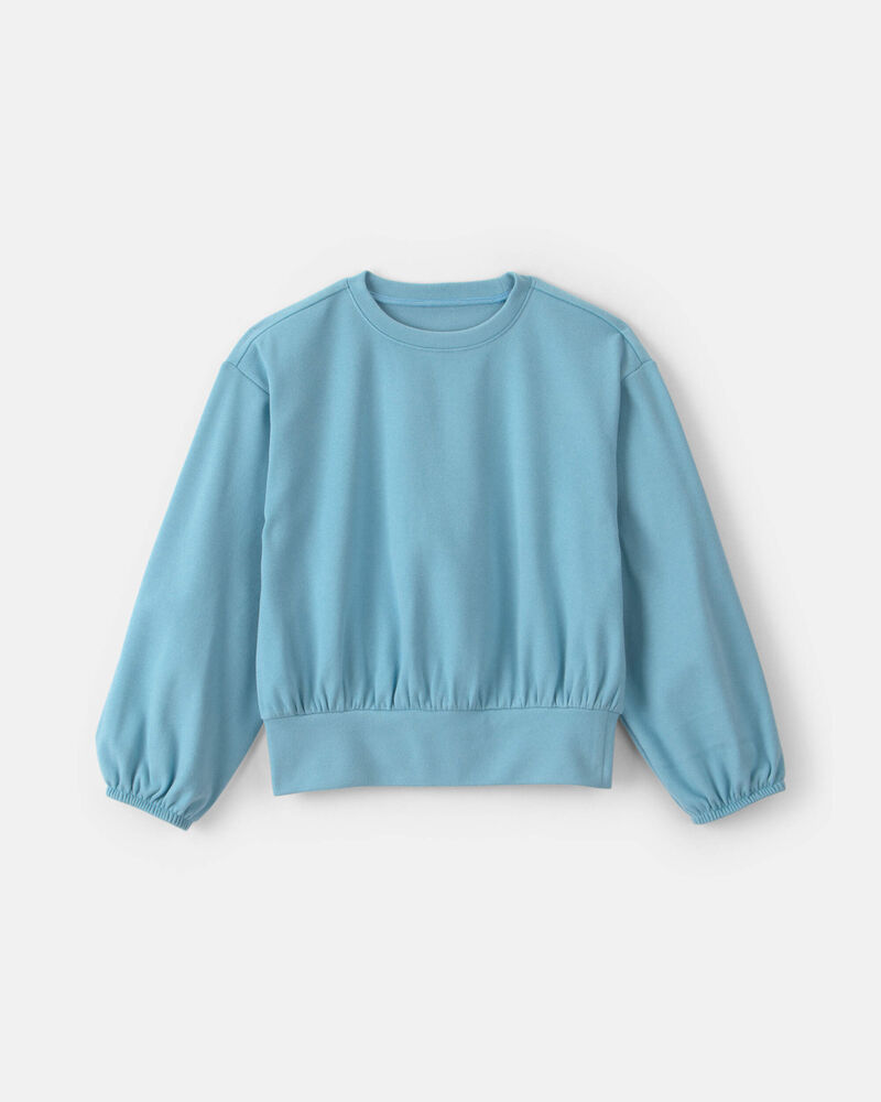 Girls Long-Sleeve Top - Blue, image 1 of 3 slides