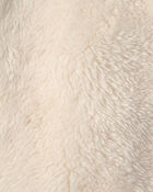 Baby Bear Teddy Fleece Zip-Up Hoodie - Cream, image 2 of 3 slides