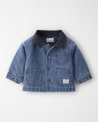 B&eacute;b&eacute; - Blouson d&rsquo;&eacute;curie en denim de coton biologique, image 1 sur 3 diapositives