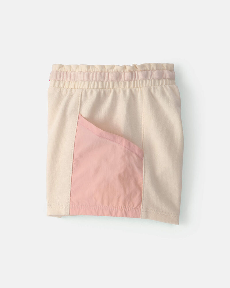 B&eacute;b&eacute; fille - Short en jersey bouclette - Rose/Ivoire, image 2 sur 2 diapositives