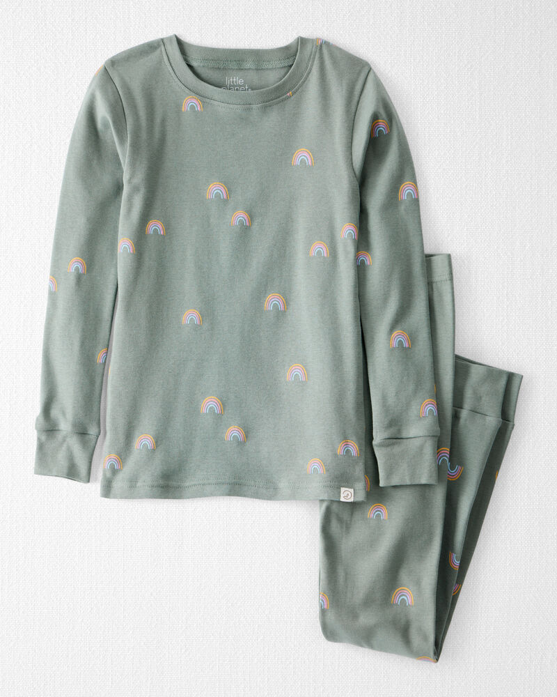 Kid Organic Cotton Pyjamas in Magical Rainbow Print, image 1 of 4 slides