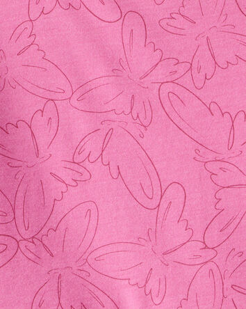 Filles - Haut à basque à manches longues à motifs de papillons – Rose, 