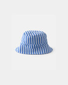 Baby Boy Reversible Stripe Swim Hat - Blue, image 3 of 4 slides