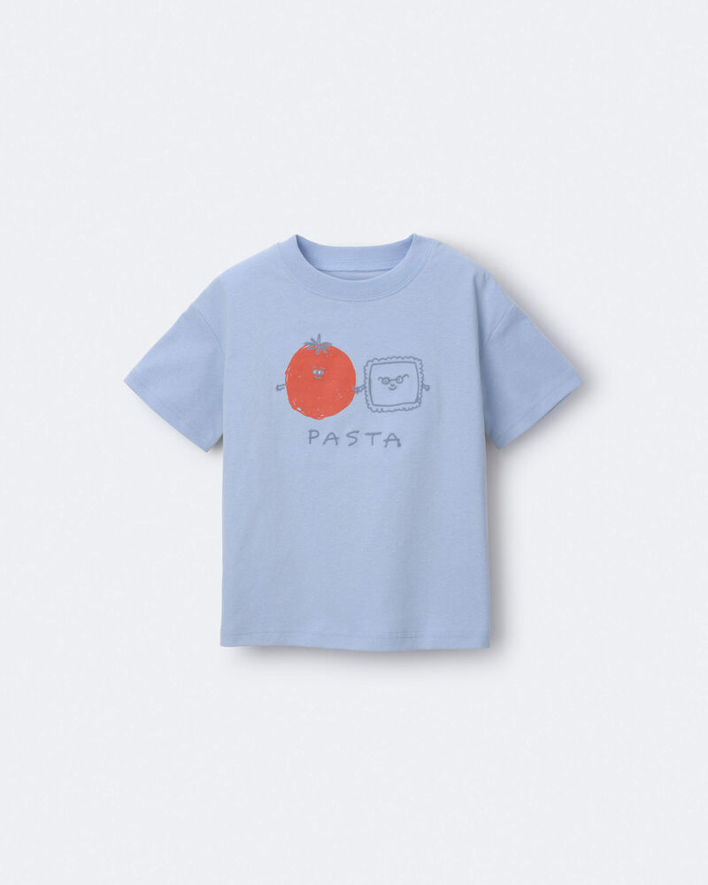 Tout-petit - T-shirt d&eacute;contract&eacute; &agrave; imprim&eacute; &laquo;pasta&raquo; - Bleu, image 2 sur 6 diapositives