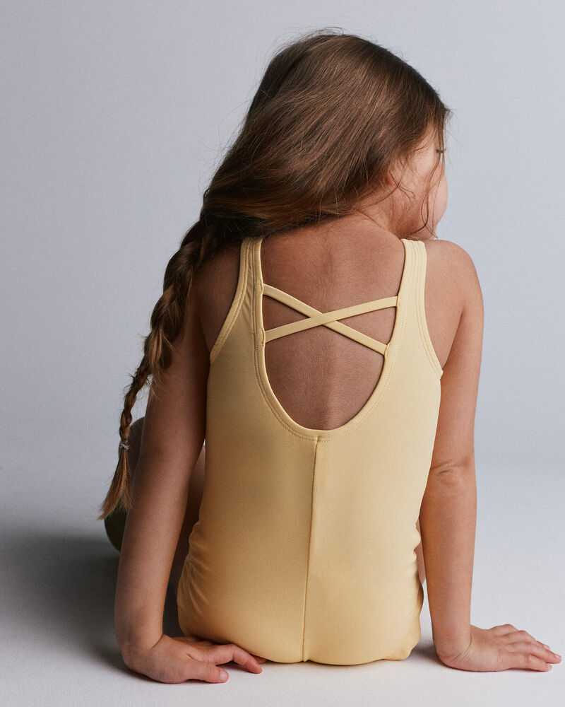 Tout-petit fille - Maillot 1 pi&egrave;ce &agrave; bordure festonn&eacute;e &agrave; imprim&eacute; soleil - Jaune, image 4 sur 6 diapositives