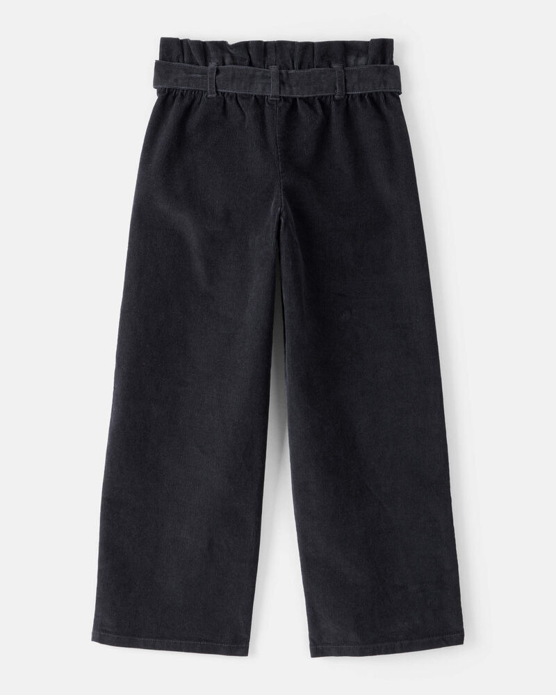 Girls Corduroy Wide-Leg Pants - Black, image 2 of 4 slides