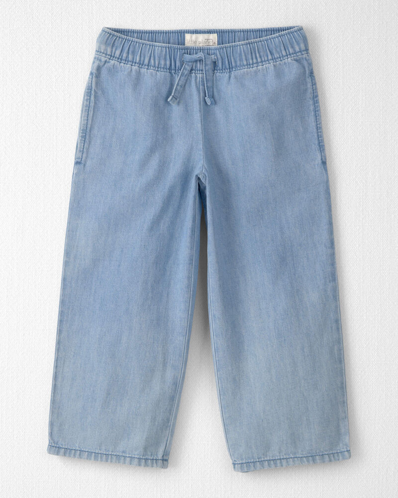 Toddler Girl Organic Cotton Chambray Pants, image 1 of 5 slides