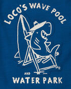 Baby Boy Shark Tank Top - Navy Blue, image 4 of 5 slides