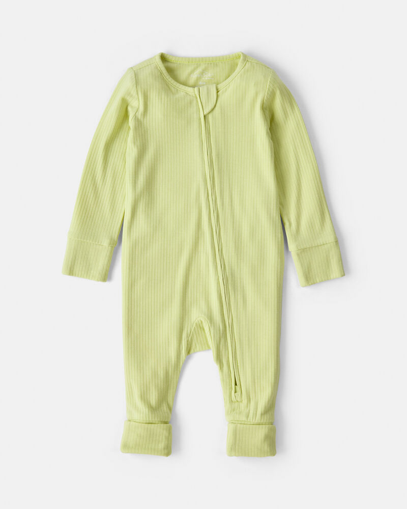 Baby PurelySoft&trade; 2-Way Zip Sleeper - Green, image 1 of 9 slides