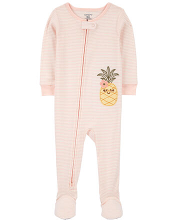 1-Piece Pineapple 100% Snug Fit Cotton Footie Pyjamas, 