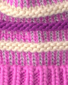 Tout-petit fille - Tuque Horizontal Kombi - Rose, image 2 sur 2 diapositives