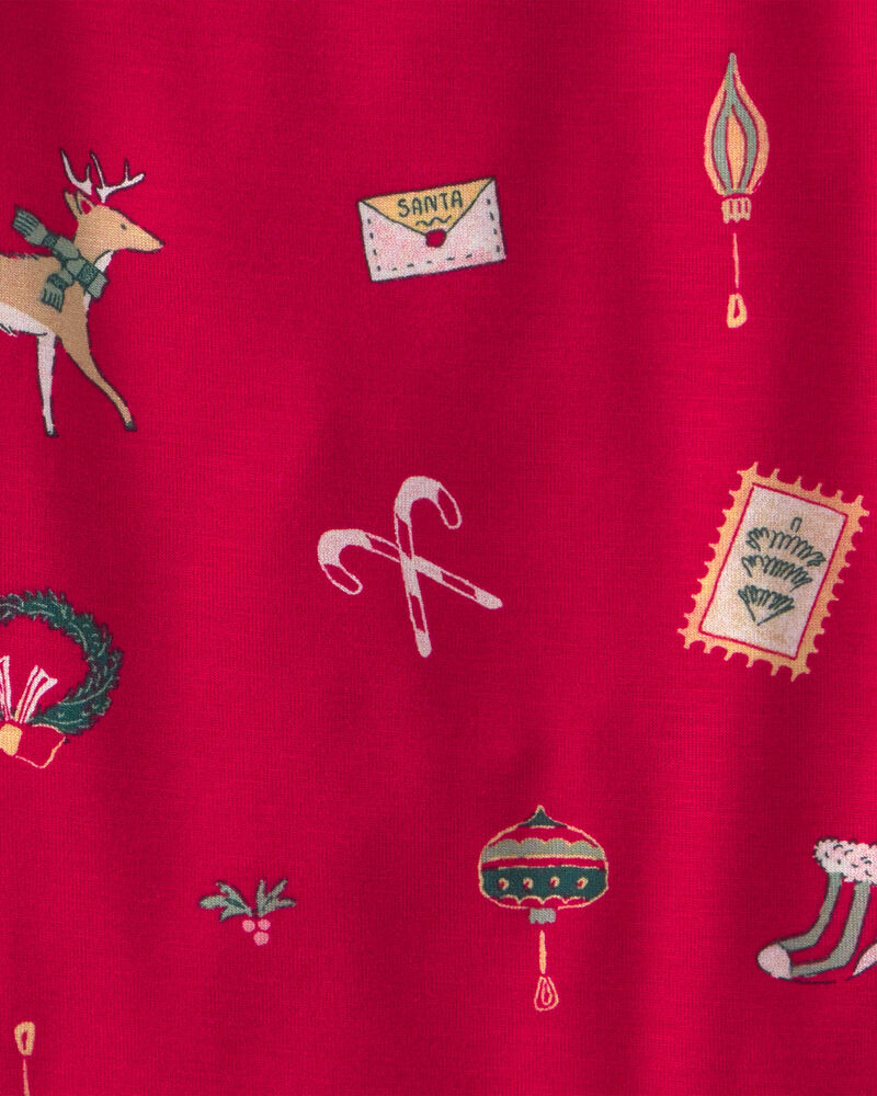 B&eacute;b&eacute; - Ensemble 2 pi&egrave;ces PurelySoft cache-couche manches longues et pantalon &agrave; th&egrave;me No&euml;l &ndash; Rouge, image 5 sur 5 diapositives