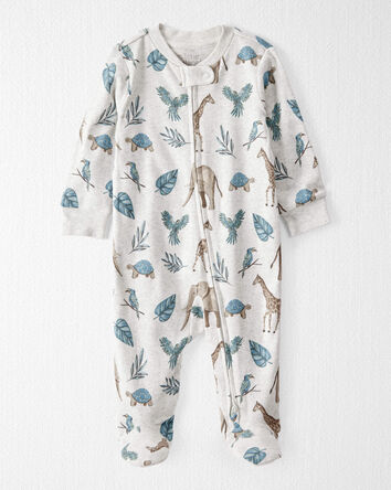 Baby Organic Cotton Safari-Print Sleeper, 