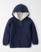 Boys Waffle Knit Hooded Jacket Made with Organic Cotton, image 1 of 4 slides