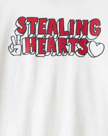 Boys Stealing Hearts Long-Sleeve Graphic Tee - Ivory, 