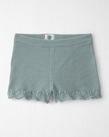 Tout-petit fille - Ensemble 2 pi&egrave;ces haut et short en tricot de coton biologique, 